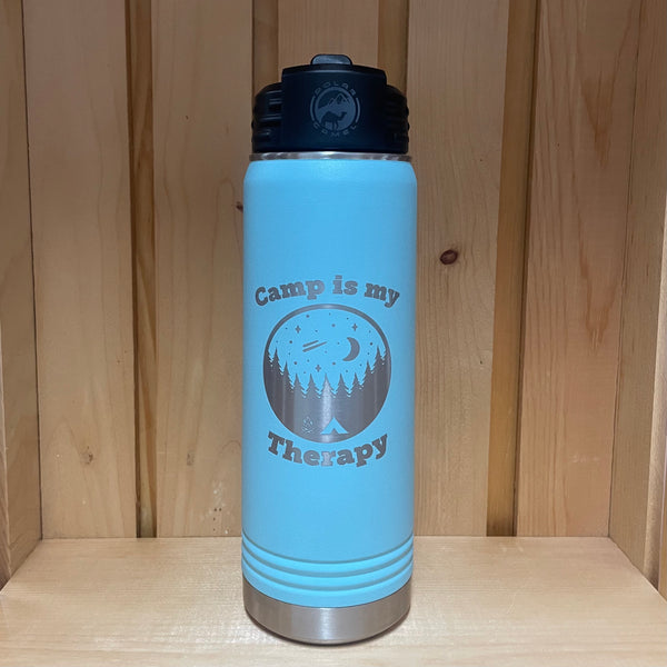 Camp is My Therapy - 20oz Water bottle